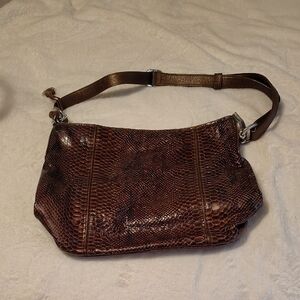 Brighton Brown Textured Shoulder Bag